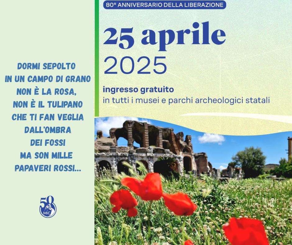 Anniversario della Liberazione all'Anfiteatro, al Museo archeologico nazionale dell'antica Capua e al Mitreo di Santa Maria Capua Vetere